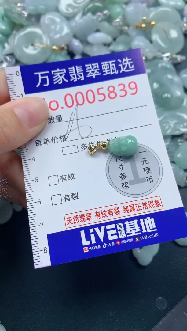 吊坠(不含链)未镶嵌翡翠5839