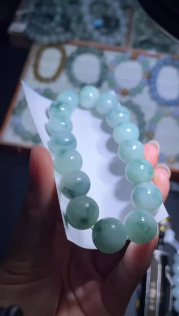 未镶嵌定制翡翠天然缅甸翡翠手串2