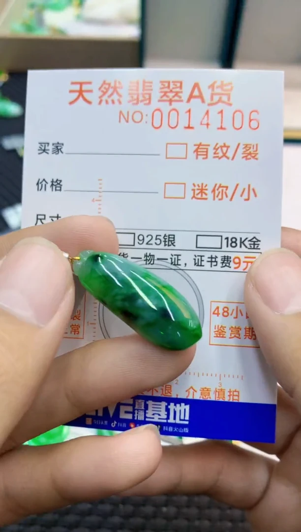翡翠未镶嵌吊坠(不含链)1