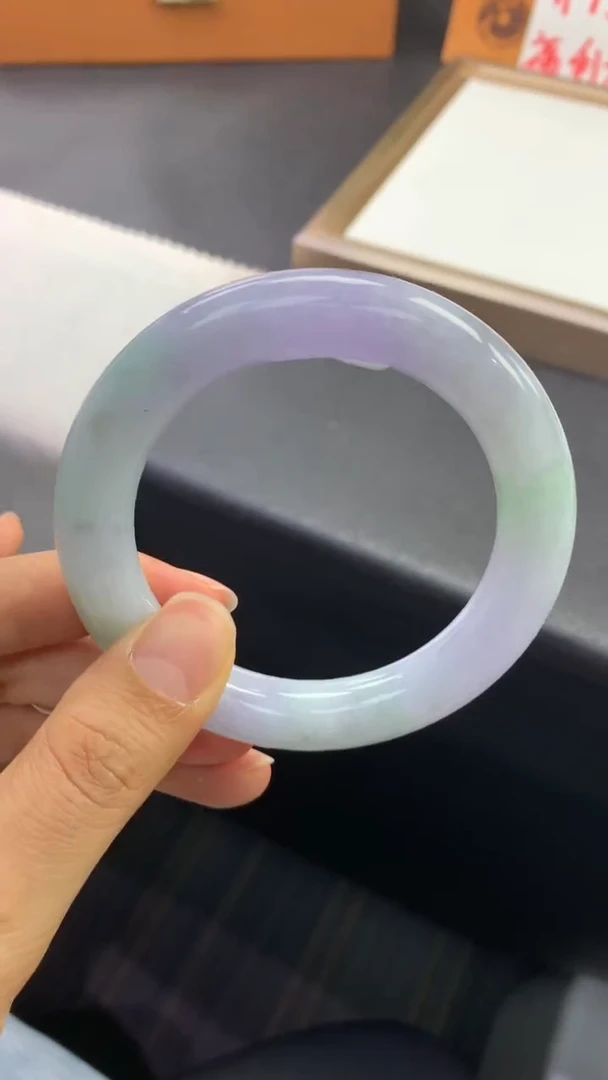 未镶嵌手镯翡翠退货需手镯吊牌标签完好 54.5圆条