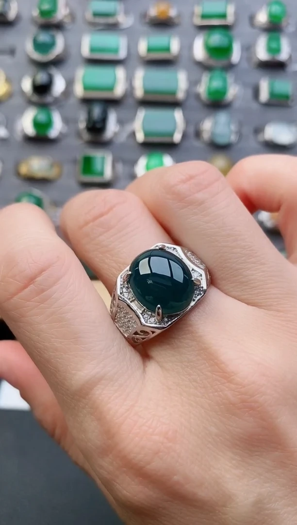 【闪购商品】翡翠戒指银S925镶嵌1212