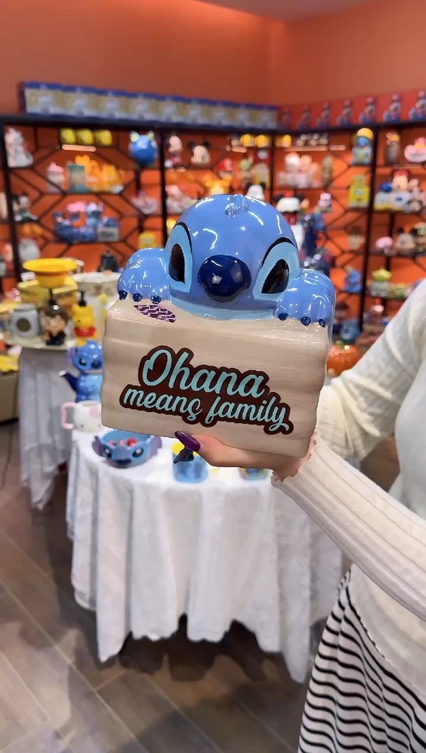 瓷片@@史迪奇陶瓷饼干罐