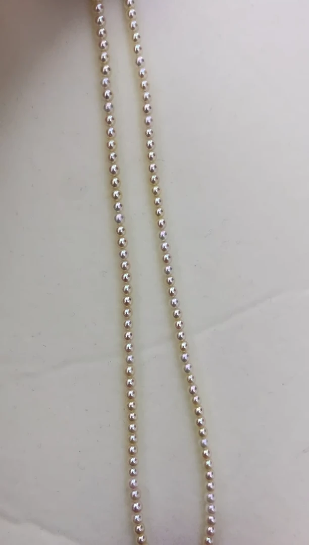 未镶嵌DA海水珍珠 羽皇金串链3-4MM XT063