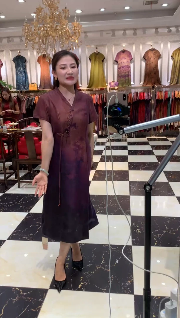 女*香云纱新中式旗袍裙 （3XL ）专属链接1件