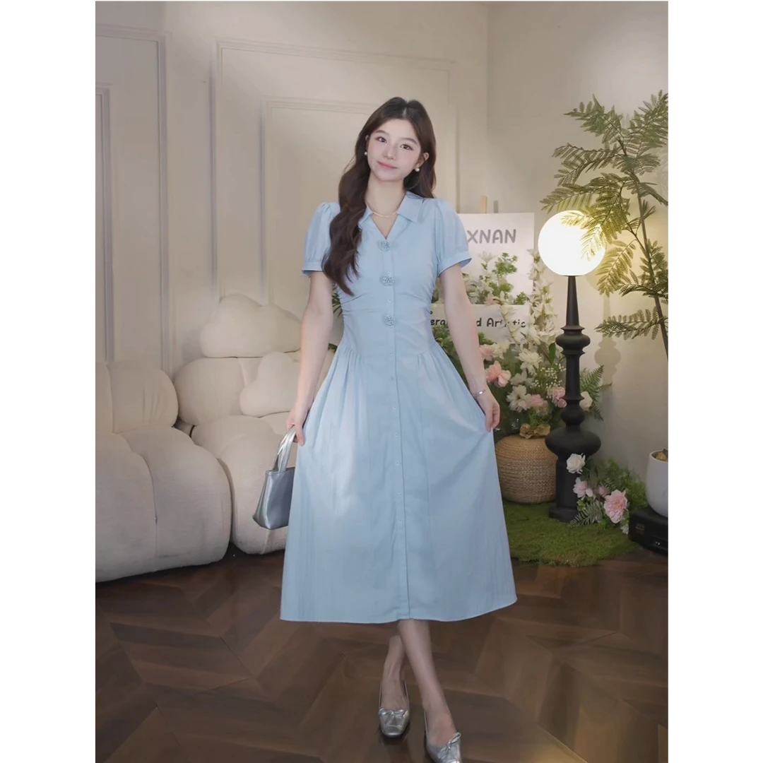 【品牌撤柜款ZB】夏季新款气质小众显白温柔度假连衣裙女DYL661859