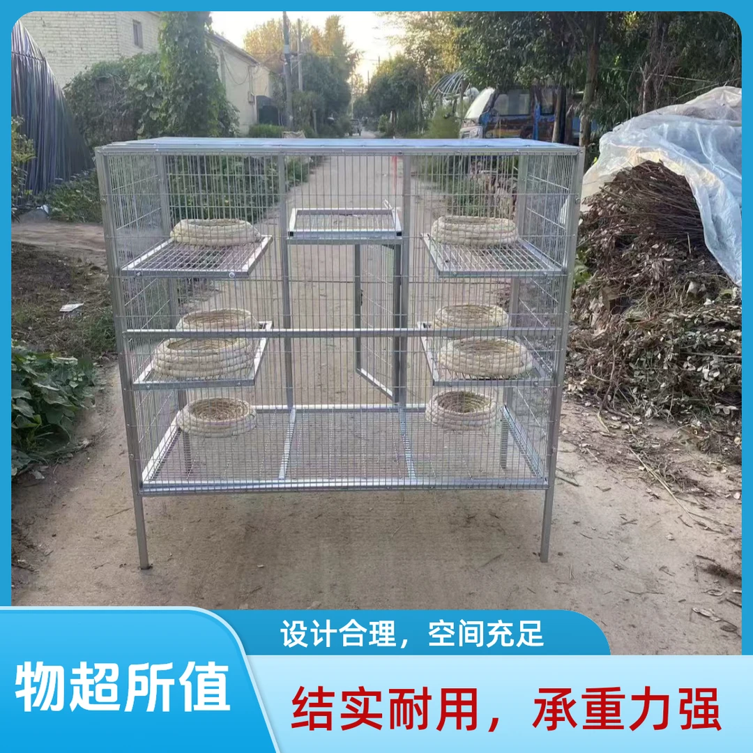 6号鸽子笼养殖笼大号加密肉鸽配对笼子家用专用组装笼全套室外