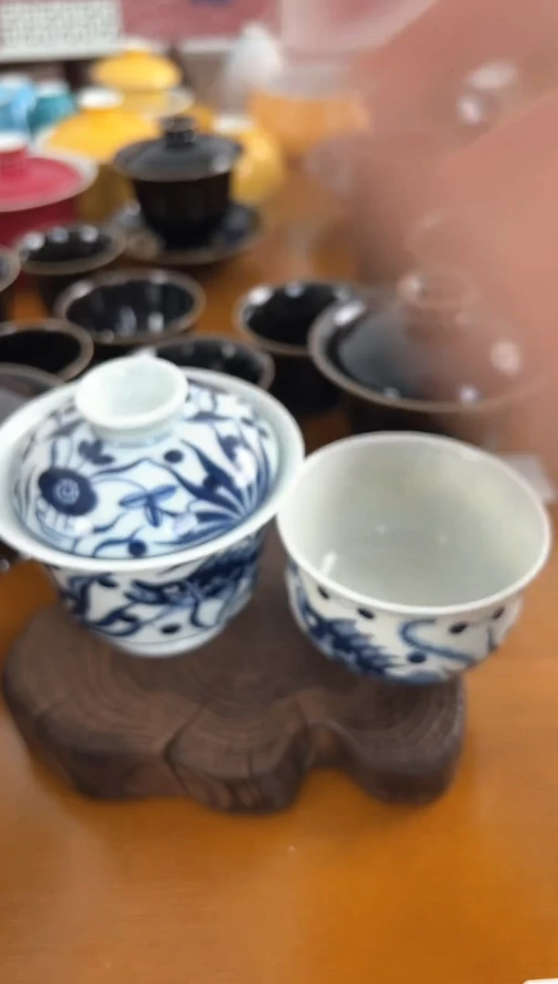 【闪购商品】照夜白青花马蹄鱼藻套组