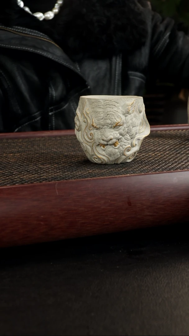 【闪购商品】紫砂茶杯描金玄澈杯