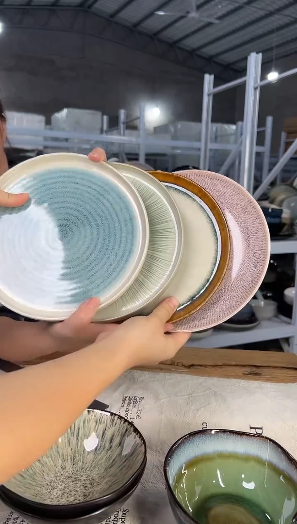 陶瓷外贸尾货瑕疵满20包邮X4小盘