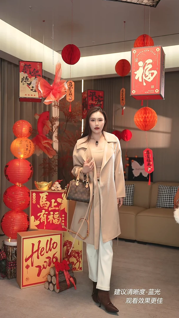 【瑶瑶专属】D007【衣长78】新款显瘦双面大衣女士毛呢外套设计师秋冬