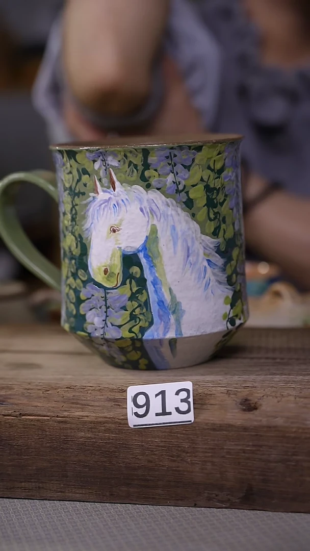 【闪购商品】瓷片油画风·彩绘·设计师石一款