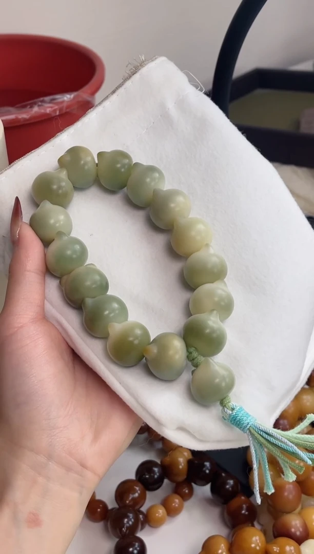 手串菩提根/象牙果a24干磨猫猫头22mm手持