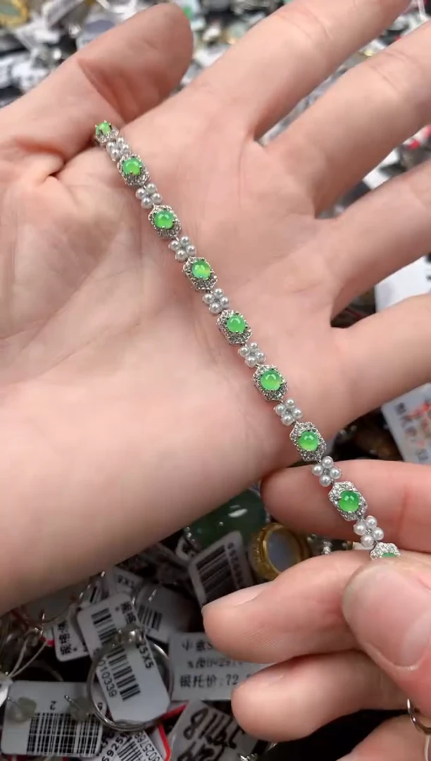 银S925镶嵌戒指翡翠888-----0