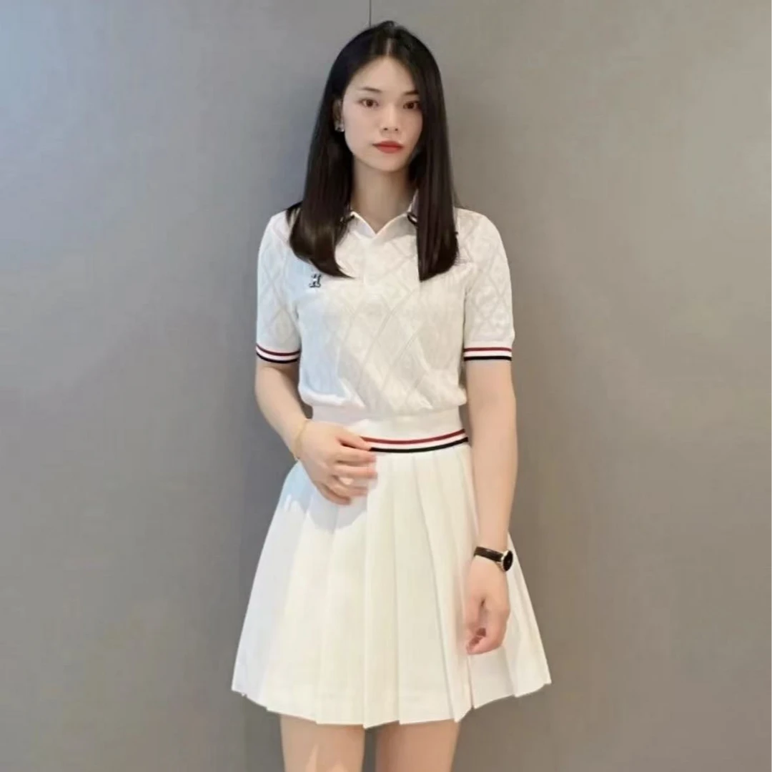 全新未使用 THOMBROWNE /条纹百褶半身裙/40/42码