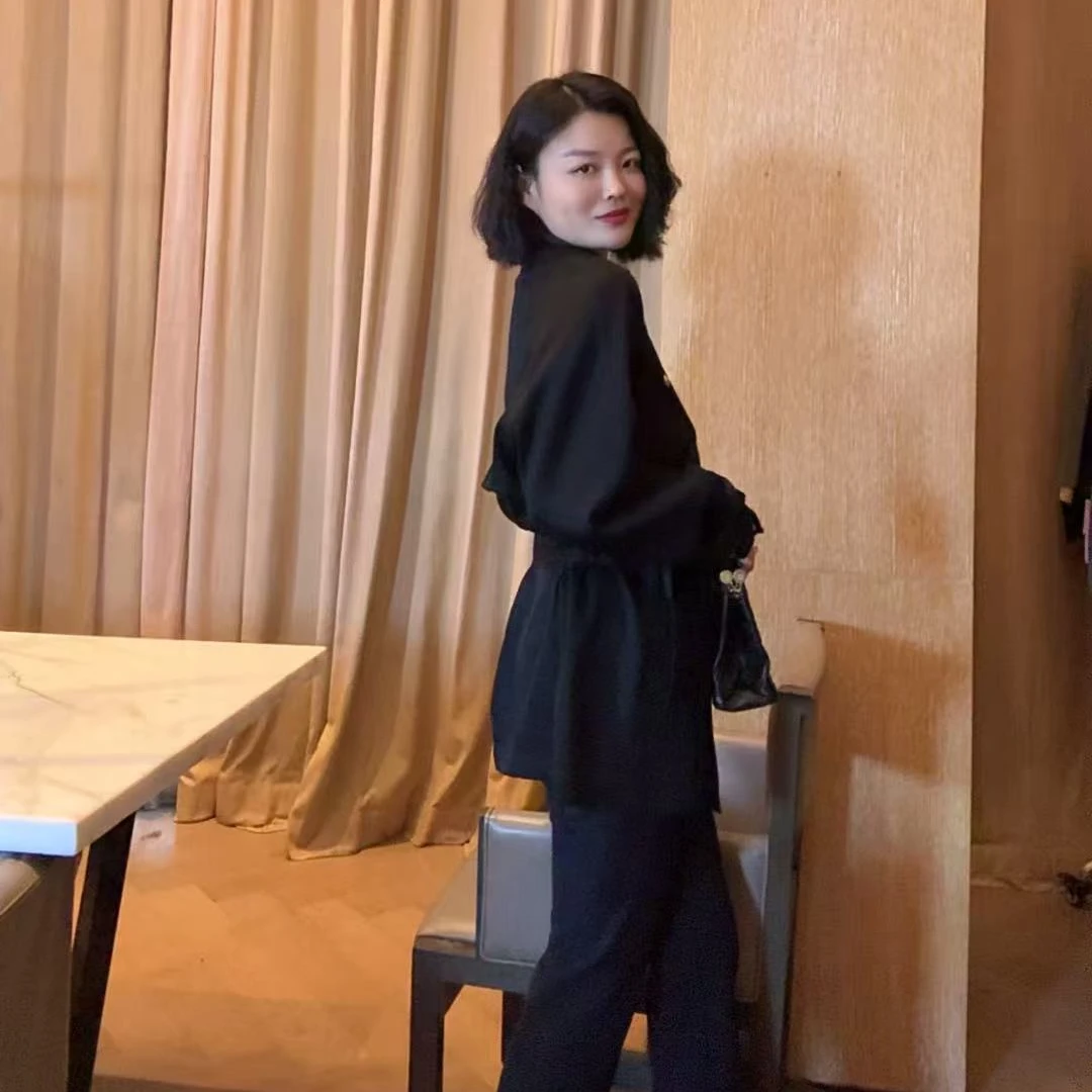 TANTAN 气质长袖百搭收腰秋季毛呢外套LL 2604