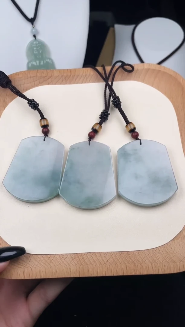 颈饰未镶嵌翡翠Y5A074大平安牌+送同款绳子（多样性发其一）