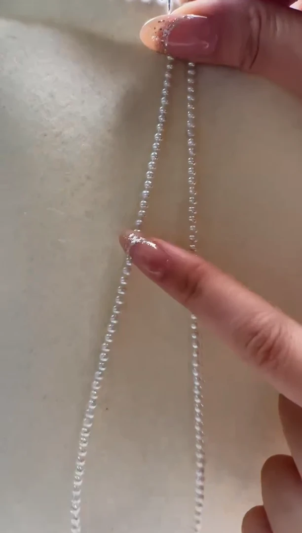 18K金镶嵌淡水珍珠DA XS002 串链 3-4