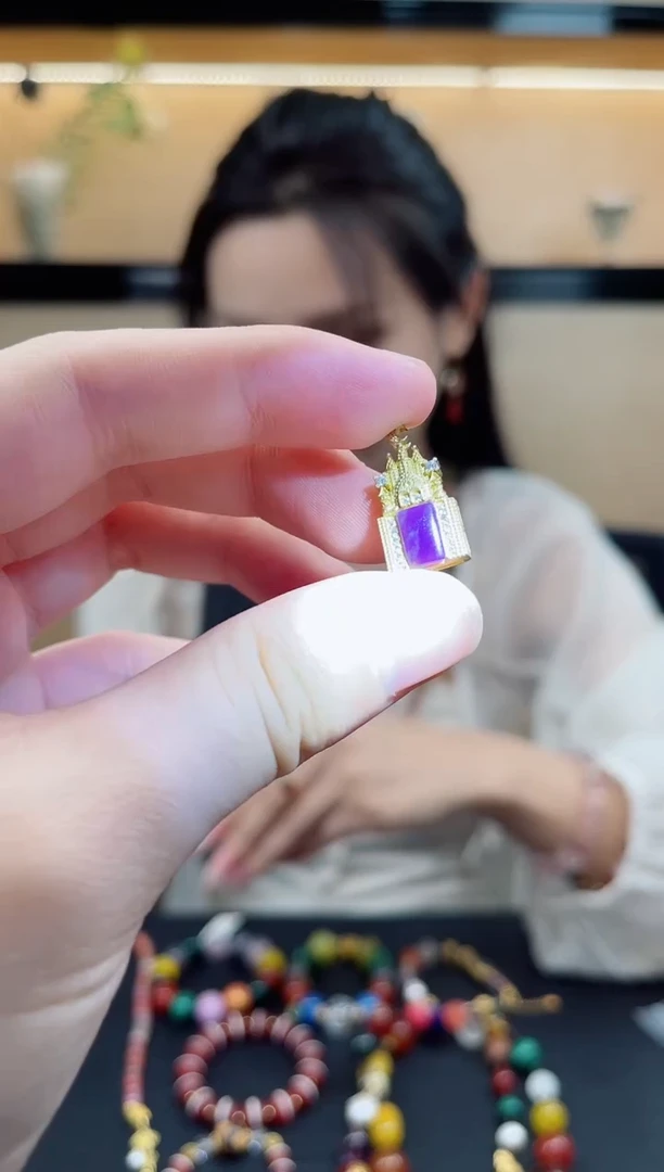 苏纪石（舒俱来）银S925镶嵌吊坠(不含链)默认微瑕，介意勿拍！