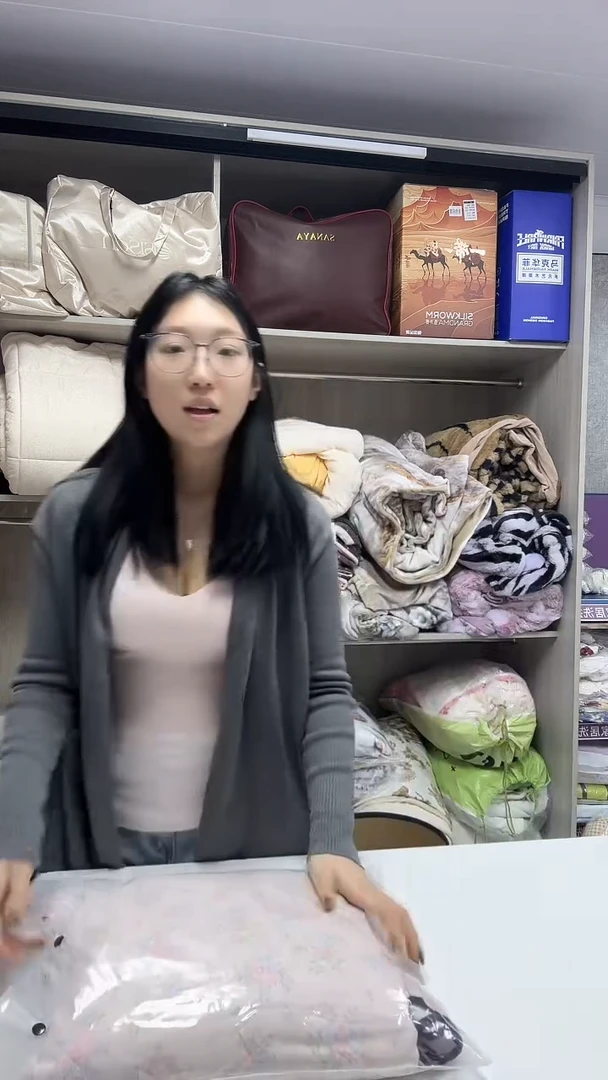 棉200*230cm针织棉双层纱四件套-粉色小碎花