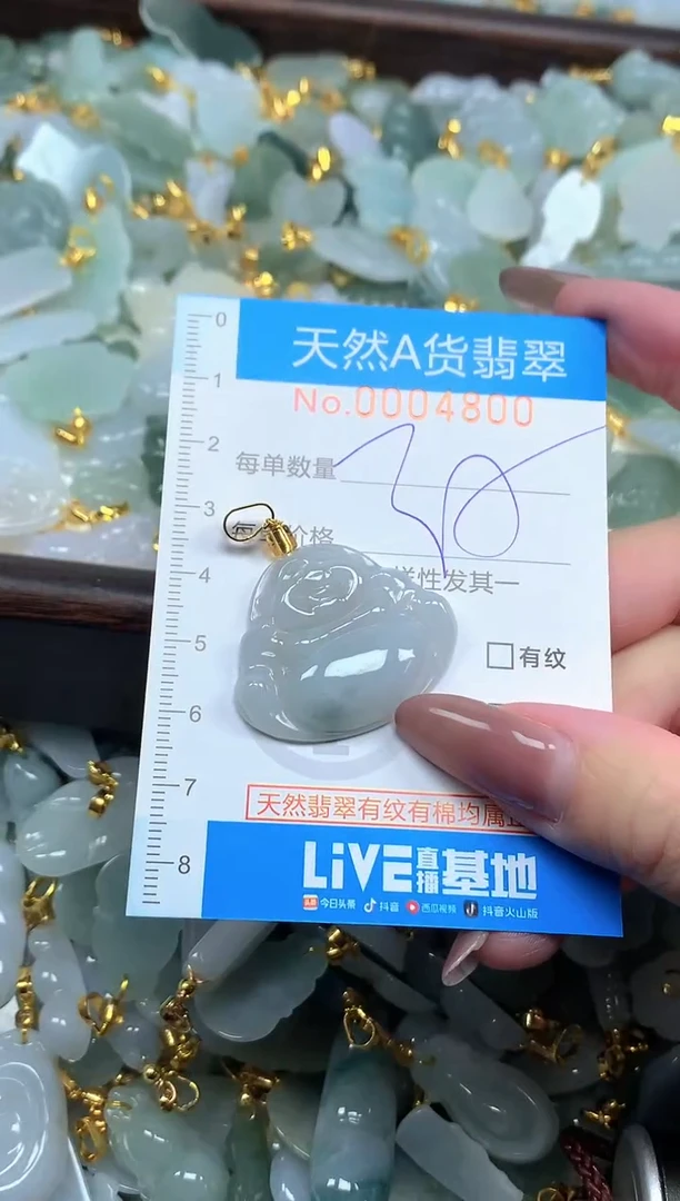 颈饰未镶嵌翡翠净货挂件-4800