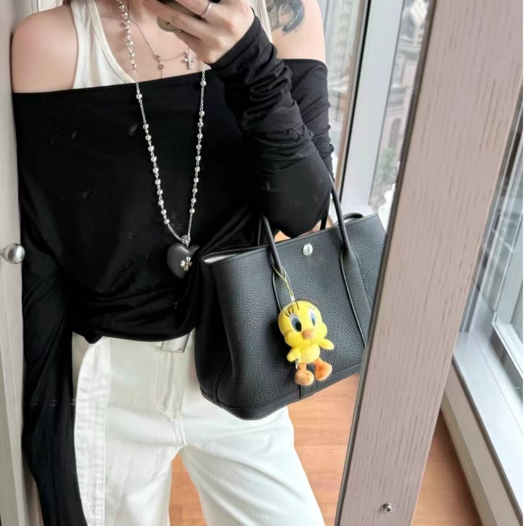95新 Hermes/爱马仕 展会外场！黑色全皮花园30包
