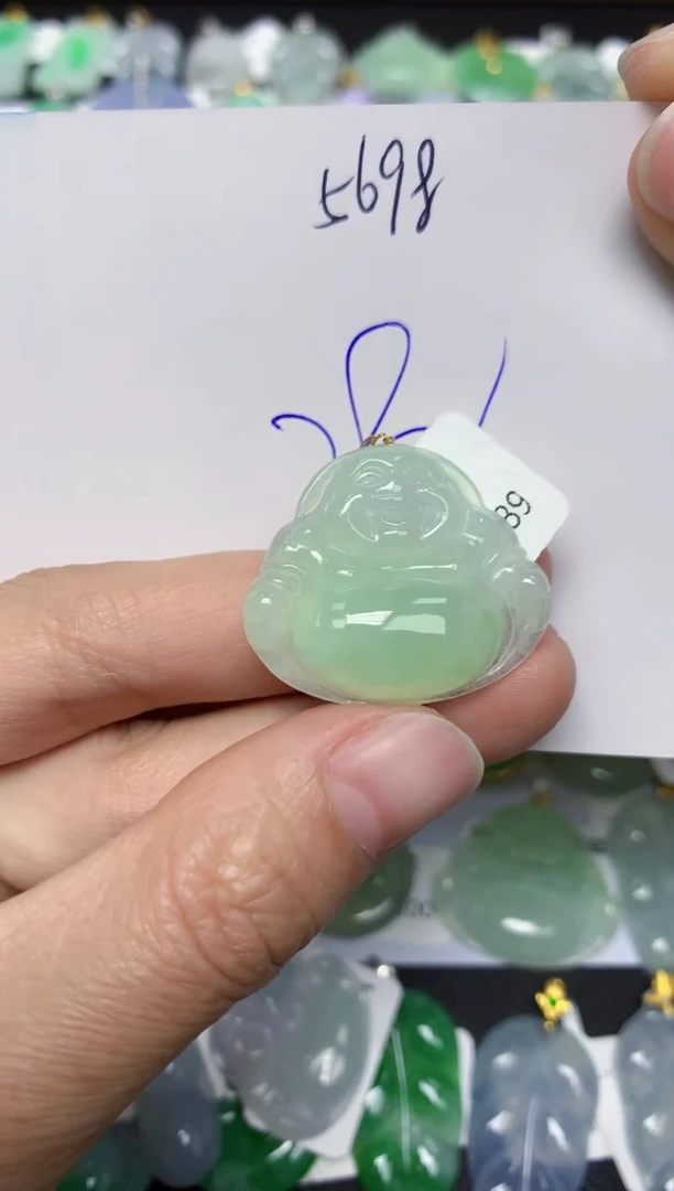 【闪购商品】翡翠颈饰18K金镶嵌天然翡翠A货