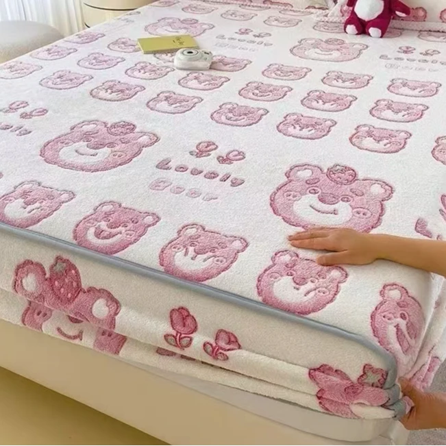 尾单牛奶绒保暖床笠立高30cm（四个尺寸）