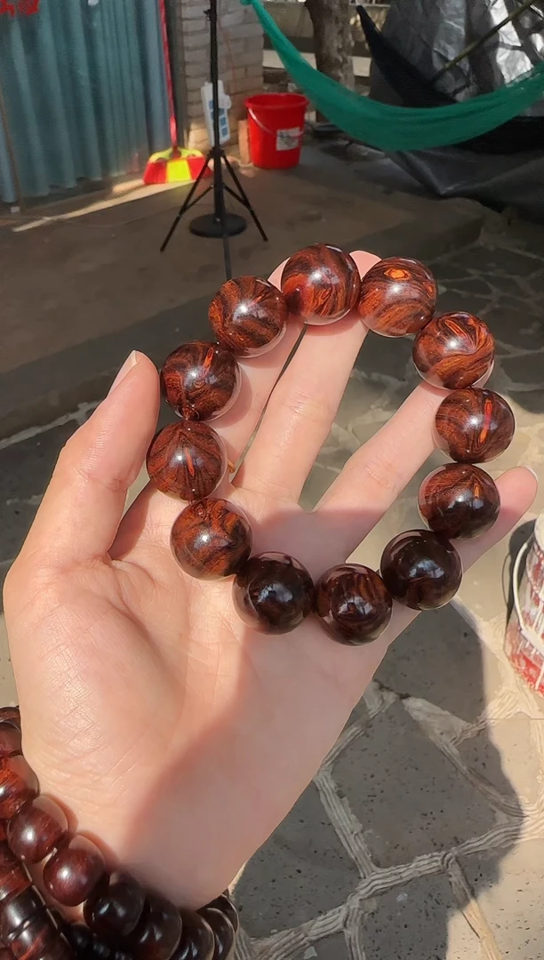 手串/手链黄花梨/降香黄檀海南黄花梨2.0瘤疤乱纹野生山料手串