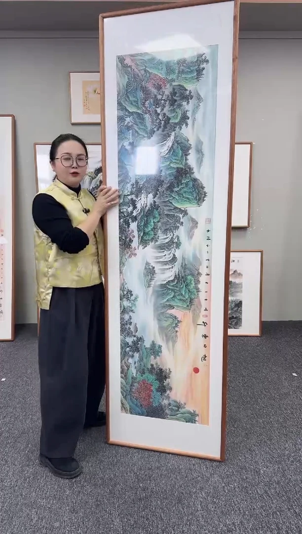 国画旭日东升210*60