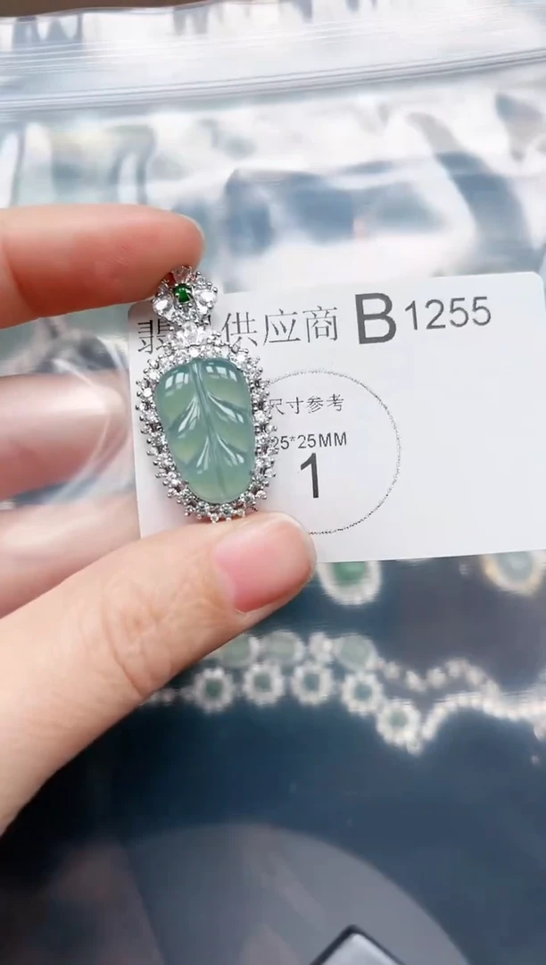 【闪购商品】翡翠颈饰未镶嵌1255赠皮绳