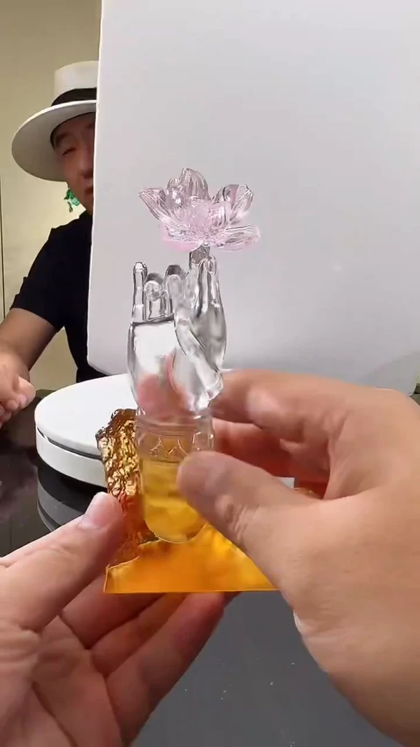 摆件红莲佛手艺术摆件