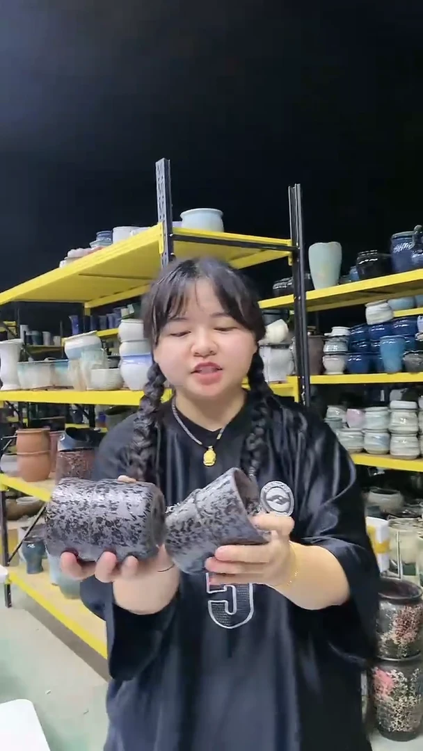 宜兴紫砂粗陶花盆