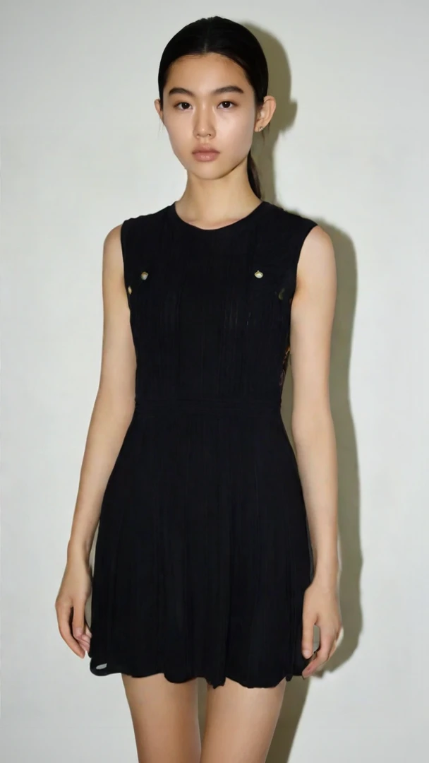 95新 VERSACE/范思哲 黑色时尚连衣裙/wh32