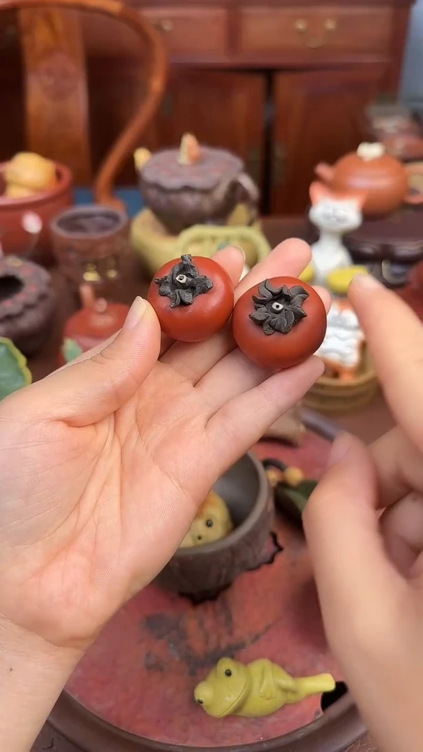 紫砂茶宠紫砂小柿子