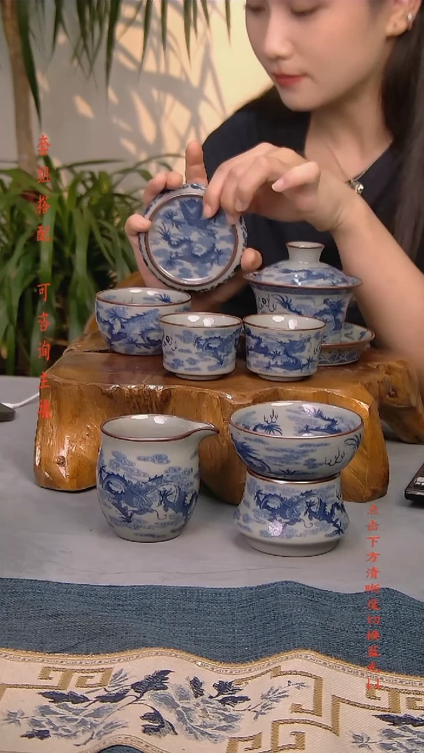 简装家用款7件套 老陶泥开片纹陶瓷茶具
