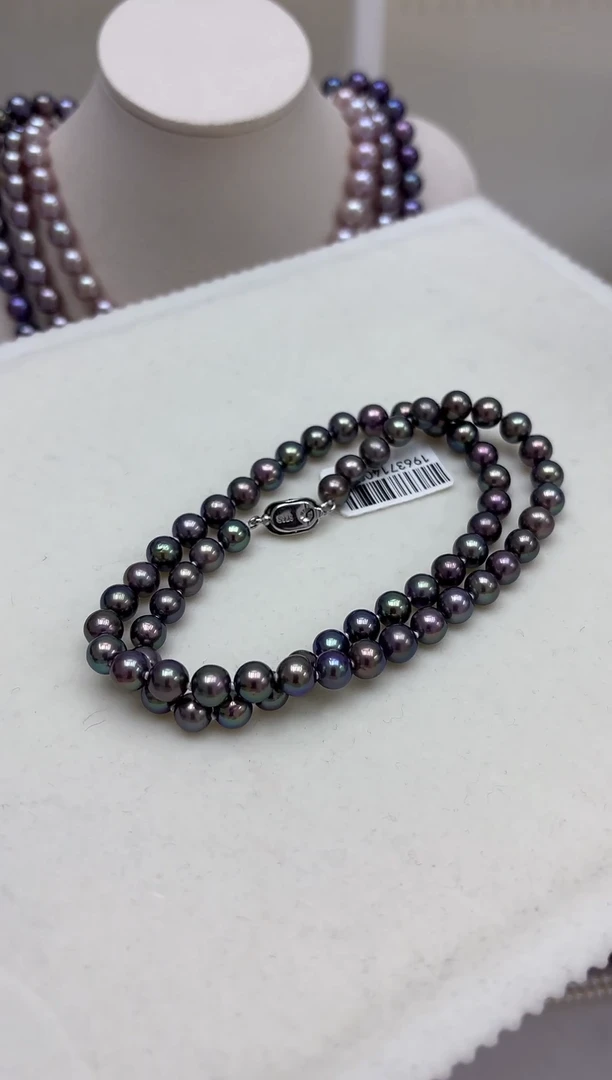 银S925镶嵌项链淡水珍珠项链  135