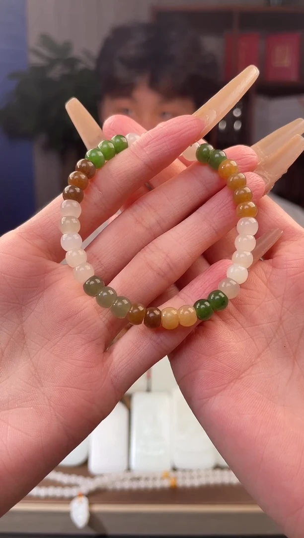 【闪购商品】未镶嵌和田玉手串和田玉多宝手串
