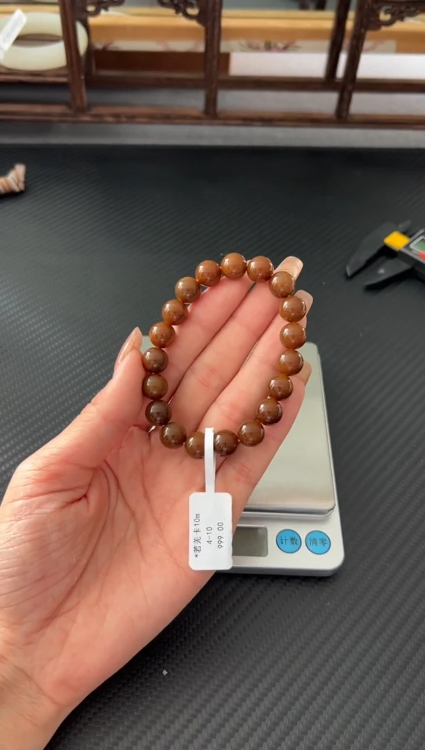 未镶嵌手串和田玉若羌微色差卡10m