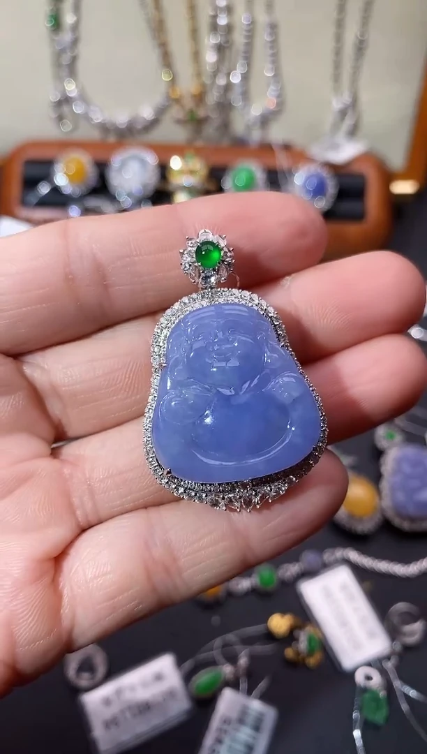 【闪购商品】翡翠吊坠(不含链)18K金镶嵌吊坠