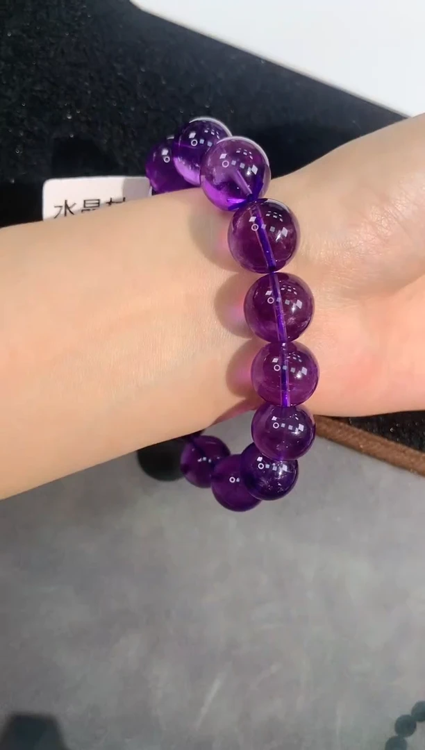 【闪购商品】紫晶手链未镶嵌105号乌拉圭紫水晶单圈14.5mm