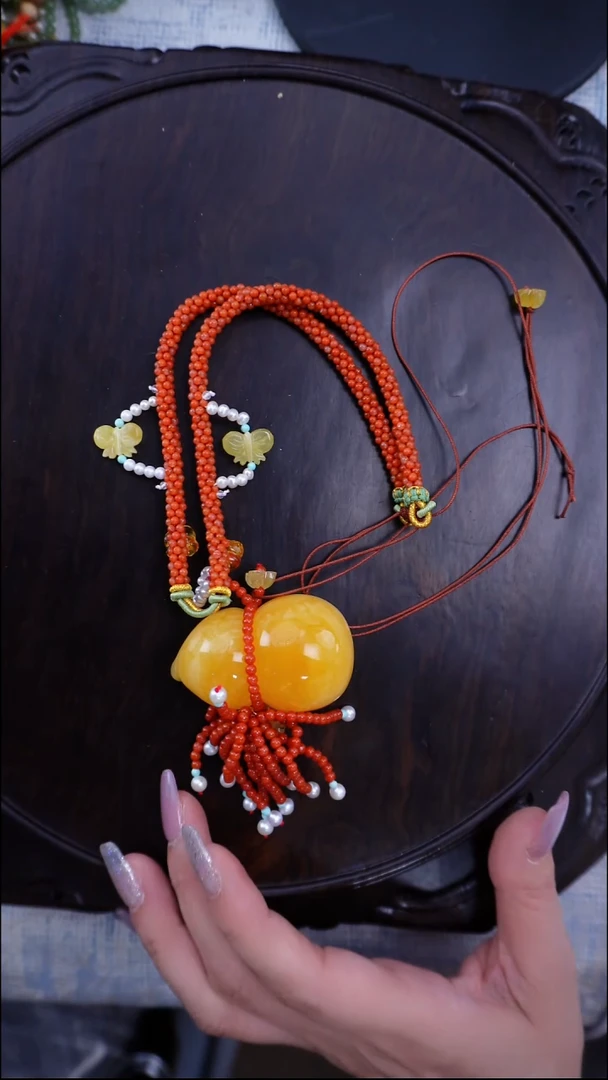 琥珀颈饰未镶嵌多样性发一