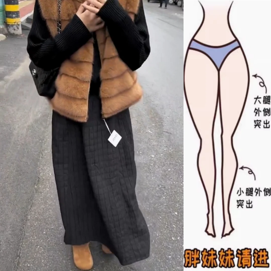 景倩妮今年流行小众夹棉休闲裙2025年秋冬新款高腰显瘦宽松半身裙