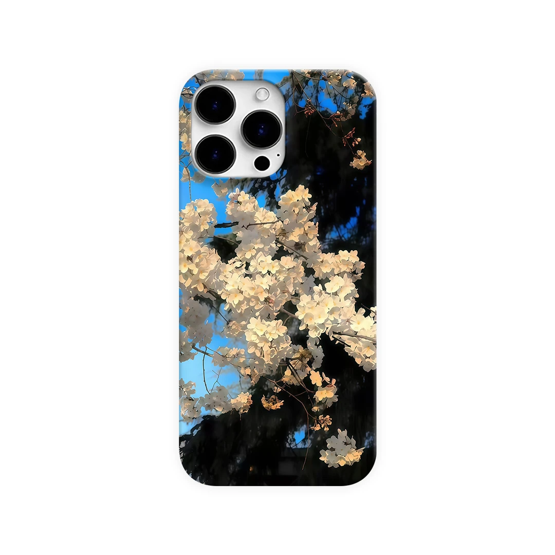 晴雪繁枝手机壳适用于苹果16promax安卓华为荣耀vivo小米oppo一加