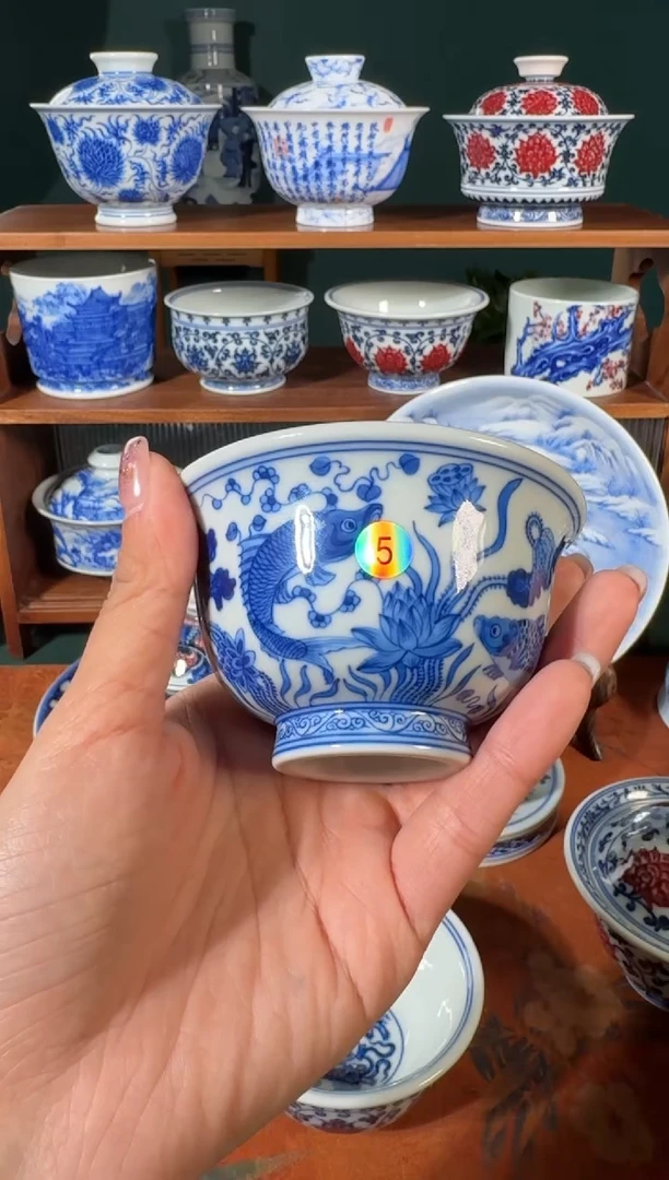 【闪购商品】杯刘剑锋鱼藻压手杯