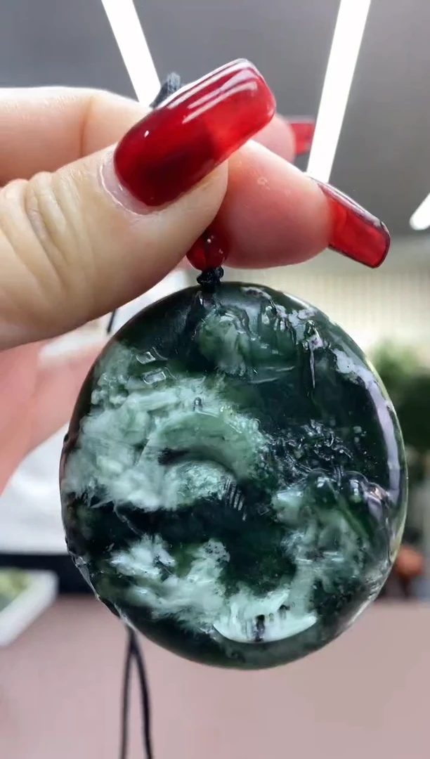 【闪购商品】岫玉山水牌未镶嵌多样式发货随机发一