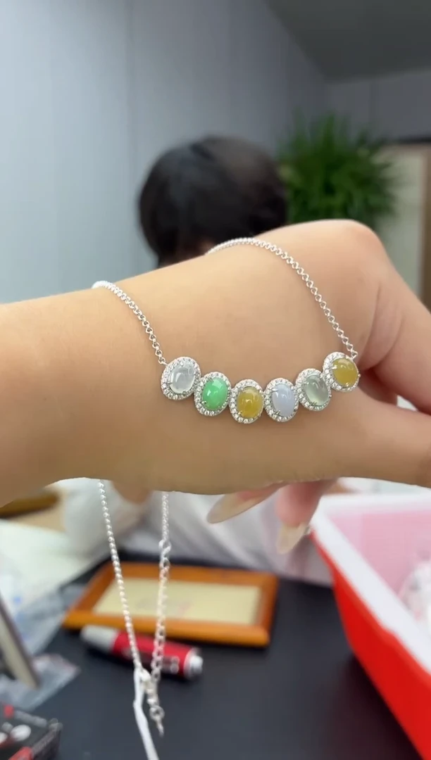 项链银S925镶嵌翡翠111111111