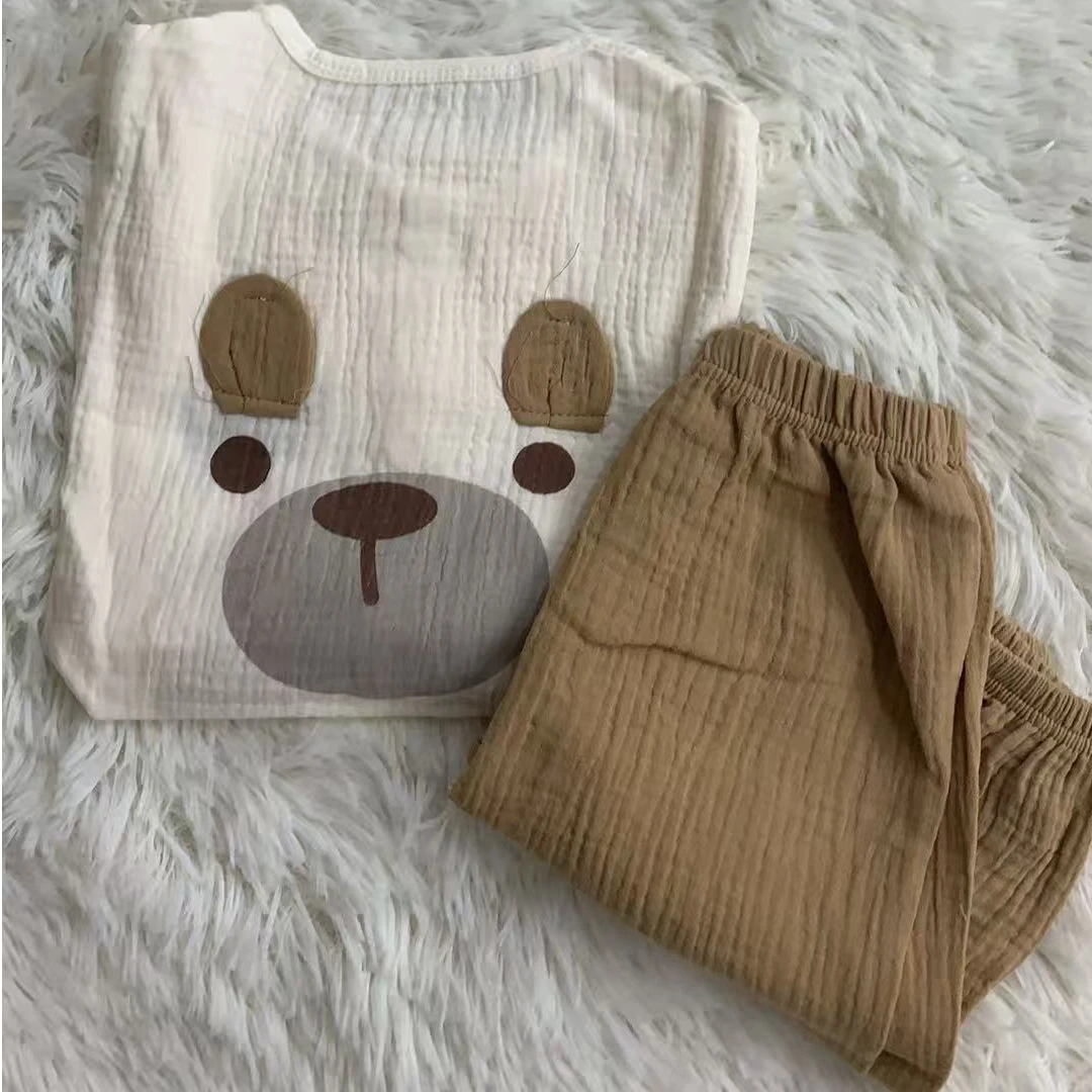 棒棒熊宝宝纱布套装
