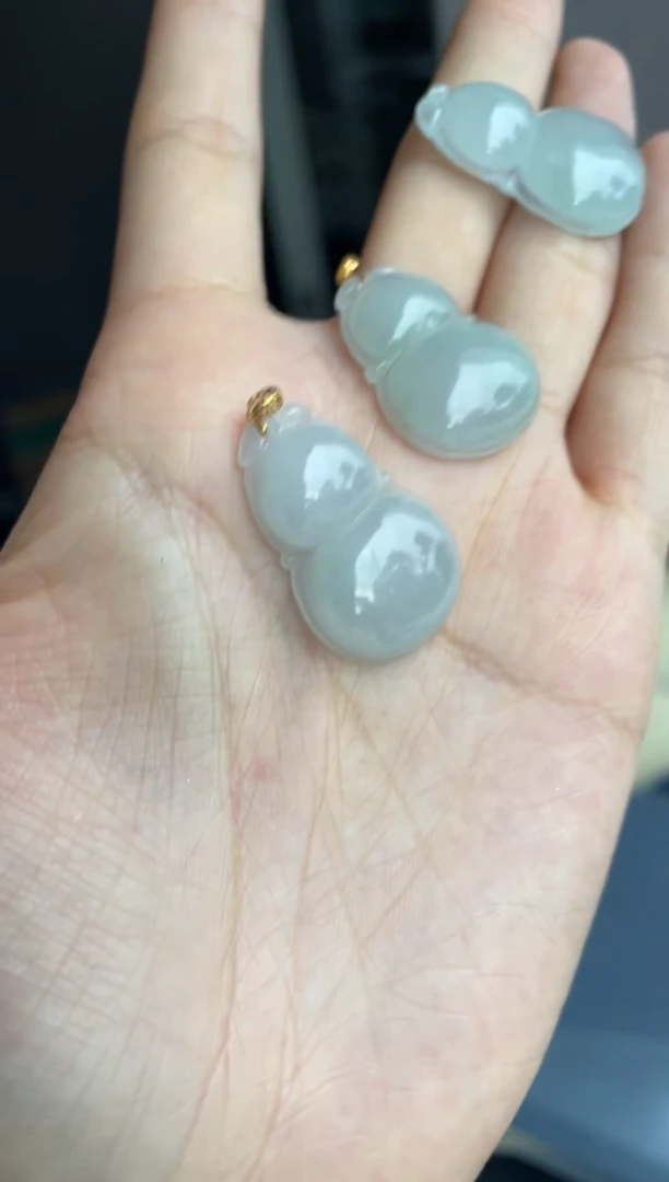 吊坠(不含链)18K金镶嵌翡翠天然缅甸A货翡翠多样性发其一