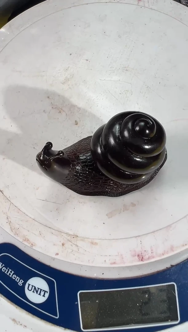 紫檀木类端景台印度小叶紫檀蜗牛手把件