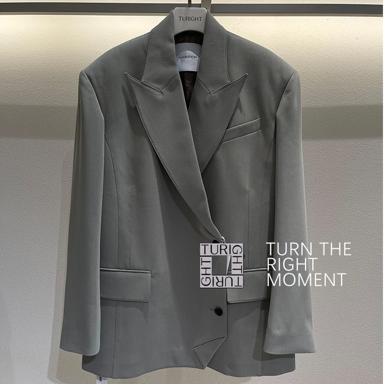 TURIGHT买手店25PS现货pushBUTTON设计师品牌时尚大翻领西装